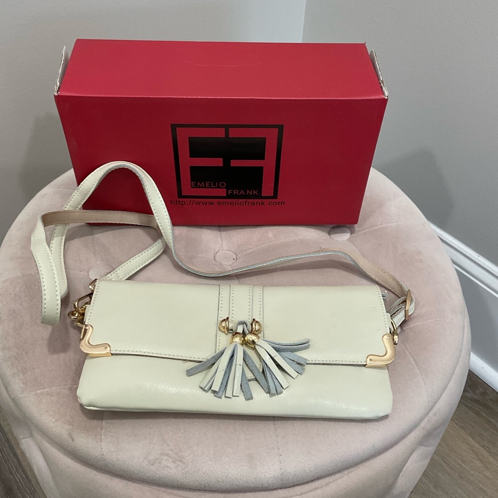 EMELIO FRANK Clutch/Crossbody Cream handbag